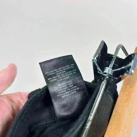 ARITZIA Lace Up Black Nico Mid Rise Skinny Crop Jeans Jeggings  Women 24 - Picture 7 of 10